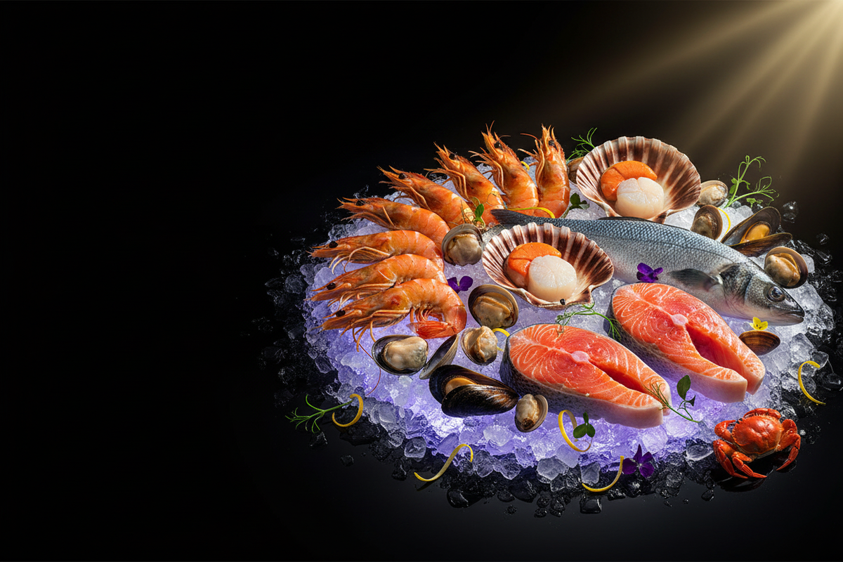 FoodDish Balanced Seafood Glowing Ice Hero