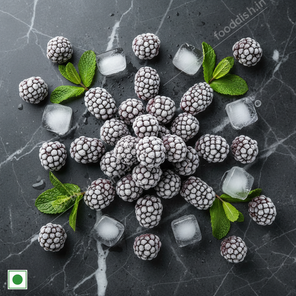 Frozen Blackberry Flatlay