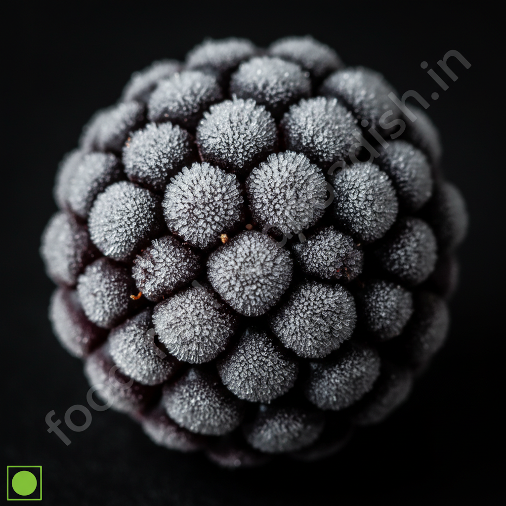 Frozen Blackberry Macro
