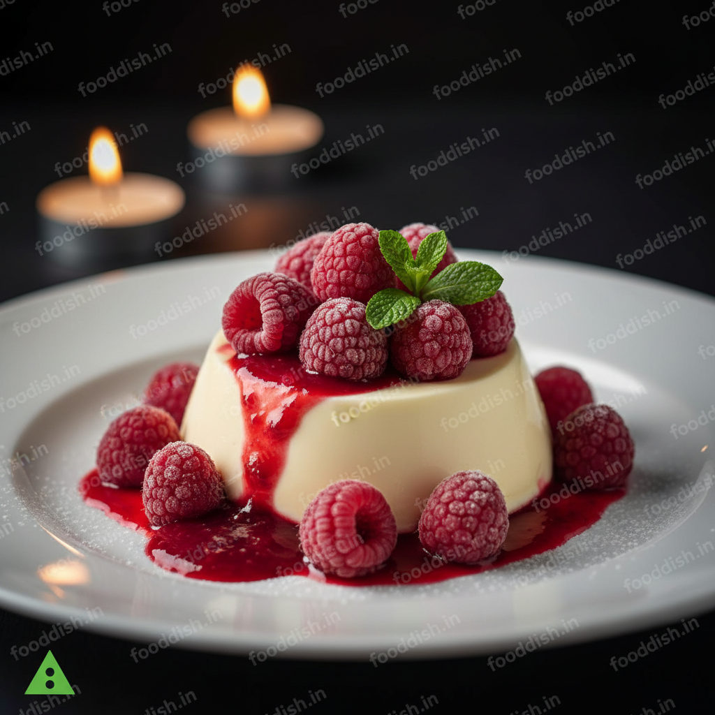 Frozen Raspberries Dessert