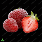 Frozen Strawberries Macro