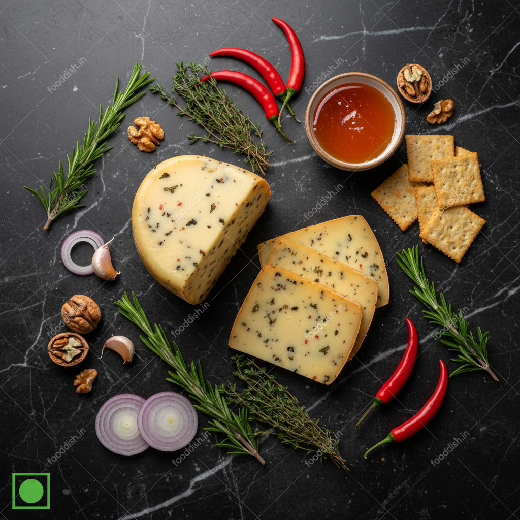 Gouda Herbs Flatlay