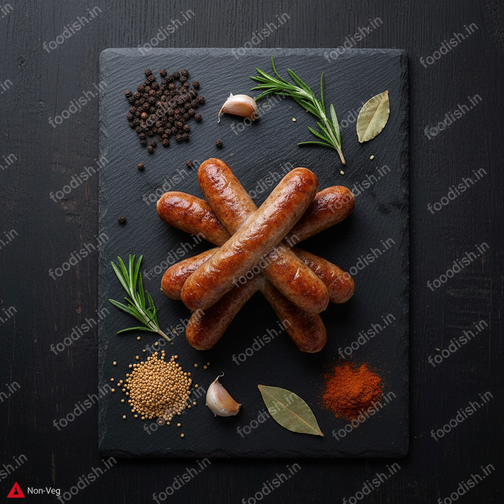 Pork Bratwurst Flat-lay